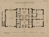 214708 Plattegrond van het ontwerp voor de begane grond van het Fysisch Laboratorium (Bijlhouwerstraat 18) te Utrecht. ...